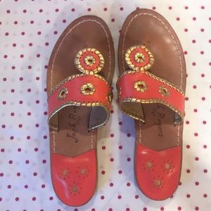 Jack Rogers Coral Leather Sandal